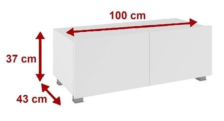 Apulia 100 cm dub zlatý RTV skříňka s možností zavěšení minimalistický design jednoduchý tvar zapadající do každého interiéru