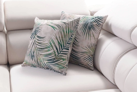 Rohová sedací souprava s funkcí spaní Savona VI arctic blue / white pravá pohodlná rohová sedací souprava do obývacího pokoje se dvěma nádobami na lůžkoviny