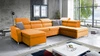 Rohová pohovka s funkcí spaní Rava VI žlutá levá Praktická a moderní rohová pohovka vybavená multifunkční lampou