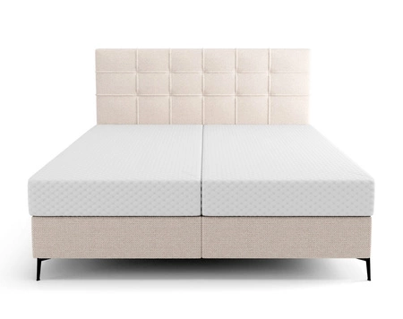 Kontinentální postel Irvine 160x200 béžová Stylová postel s úložným prostorem na lůžkoviny Pohodlné čelo postele zaujme svým elegantním designem