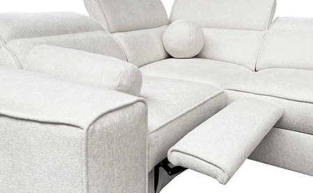 Rohová sedací souprava s funkcí spaní Viano II Lux zelená levostranná designová rohová sedací souprava do obývacího pokoje s pohodlným výsuvným podnožníkem