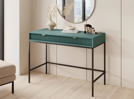 Konzola Lovro pastelově zelená se zásuvkami stylový a funkční kus nábytku do předsíně, obývacího pokoje nebo kanceláře