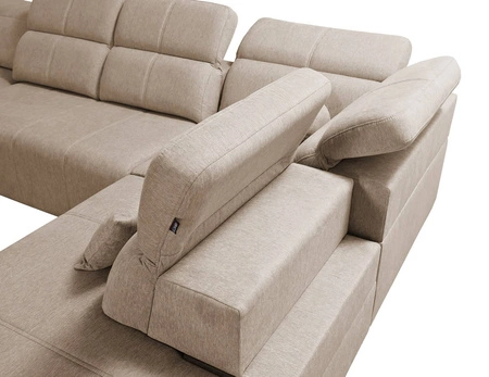 Rohová pohovka s funkcí spaní Tesalia VI modrá levá Moderní a pohodlná rohová pohovka s funkcí posuvného opěradla