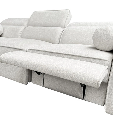 Rohová sedací souprava s funkcí spaní Viano VIII Lux šedomodrá levotočivá rohová sedací souprava s výsuvnou podnožkou nádoby na lůžkoviny