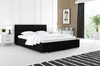 Čalouněná postel Costa 160x200 černá stylová postel s úložným prostorem na lůžkoviny pohodlný podhlavník zaujme svým elegantním designem
