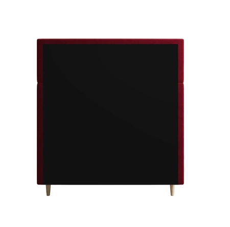 Kontinentální postel Bing 100x200 vínová v moderním skandinávském stylu s čalouněným čelem postele s úložným boxem