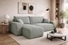 Rohová sedačka s funkcí spaní Fiesta světle šedá univerzální rohová sedačka do obývacího pokoje kontejner na lůžkoviny z manšestrové látky