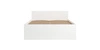 Postel Maxione 160x200 cm bílá ideální postel do ložnice pro milovníky minimalistického uspořádání vysoké pohodlné čelo