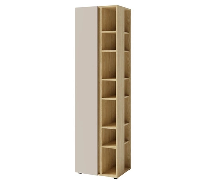 Knihovna Paguro 55 cm béžový písek / olejovaný dub moderní design nábytku kvalitní zpracování stylová knihovna