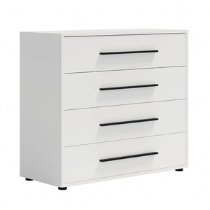 Komoda Maxione 99 cm bílá minimalistický design klasický tvar ideální komoda do obývacího pokoje nebo obývacího pokoje