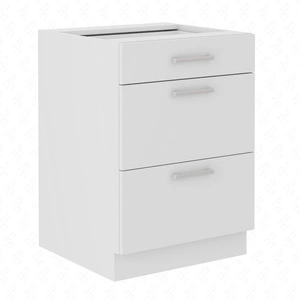 Stojací kuchyňská skříňka se zásuvkami EkoWhite 60 D 3S BB skříň odolná proti páře vysoké teplotě a rozlité kapalině