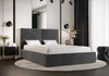 Čalouněná postel Aphrodite 160x200 s šedým úložným boxem v moderním skandinávském stylu s pohodlným čelem