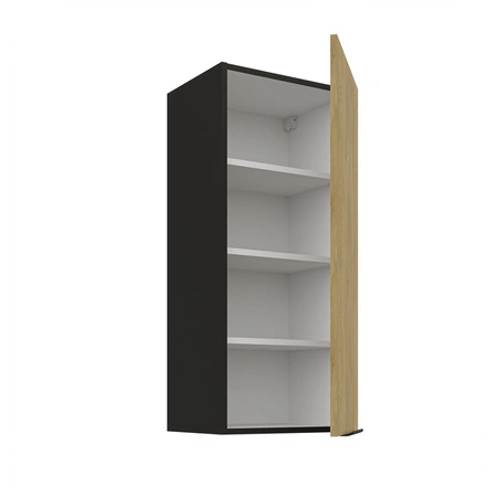 Kuchyňská nástěnná skříňka Crotone 40 G-90 1F s kovovou hranou úchytky odolná proti vlhkosti a poškození skříňky