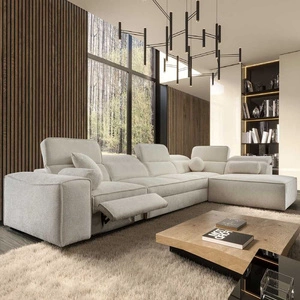 Rohová pohovka s funkcí spaní Viano XI Lux krémová rohová pohovka v pravém provedení s výsuvnou podnožkou a úložným prostorem na lůžkoviny