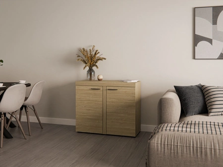 Komoda Rene 97 cm, olejovaný dub minimalistický design klasický tvar ideální komoda do obývacího pokoje nebo obývacího pokoje