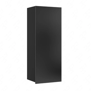 Nástěnná skříňka Apulia 45 cm černý lesk minimalistický design stylová vitrína do obývacího pokoje jednoduchý design, který se hodí do každého interiéru