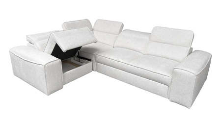 Rozkládací pohovka Viano II šedá levá designová rohová rozkládací pohovka, která se dokonale hodí do moderního bydlení