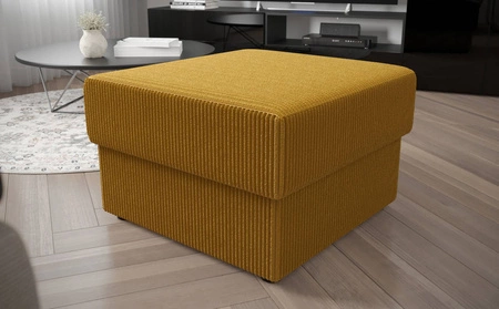 Fogu puf medový stylový designový puf ideální pro doplnění aranžmá měkká manšestrová tkanina s výraznými pruhy