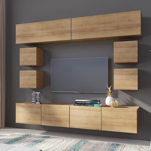 Sestava nábytku Apulia XVI dub zlatý Výjimečně stylová sestava nábytku s jednoduchými díly, která se hodí do každého interiéru