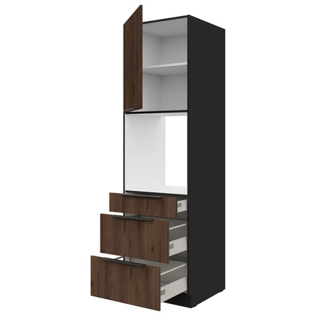 Brianza 60 DPS-210 3S 1F kuchyňská skříňka se zásuvkami pro instalaci trouby kovové úchyty odolné proti vlhkosti