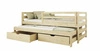 Dětská postel Tori 90x190 cm borovice Dvoumístná rozkládací postel do dětského pokoje masivní konstrukce dětská postel z masivního borovicového dřeva