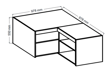 Rohová šatní skříň Rene světlý dub sonoma funkční skříň zvětšuje úložný prostor pro oblečení, boty a doplňky