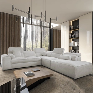 Rohová sedací souprava s funkcí spaní Viano IX šedý jasan pravá stylová rohová sedací souprava s kontejnery na lůžkoviny ideální kus nábytku do velkého obývacího pokoje