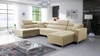 Rohová sedačka s funkcí spaní Nausa VI béžová pravá strana stylová rohová sedačka do obývacího pokoje s pohodlnou povrchovou úpravou měkká sametová látka