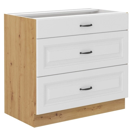 Sada rohového kuchyňského nábytku Scandi 285x170 cm ideální pro interiéry ve skandinávském klasickém i moderním stylu