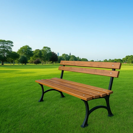 Zahradní lavice 180 cm FIEM-01-LKBP-180 královská litina s opěradlem z lakované olše