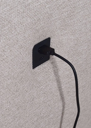 Rohová sedací souprava s funkcí spaní Bolmso šedá levá rohová sedací souprava se dvěma kontejnery na lůžkoviny praktická zásuvka v boční části nábytku