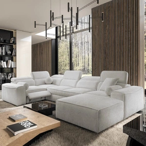 Rohová sedačka s funkcí spaní Viano IV Lux šedý jasan Pravá rohová sedačka s výsuvnou podnožkou Velký prostor na lůžkoviny