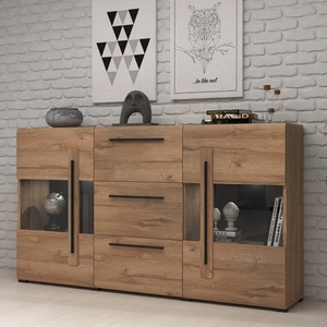 Komoda z szufladami Tulsa 180 cm biała / biały połysk funkcjonalna idealna do wnętrz w stylu nowoczesnym klasycznym i skandynawskim