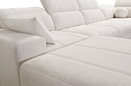 Rohová pohovka s funkcí spaní Penejos VIII zelená levá strana stylové rohové rozkládací pohovky z odolné tkaniny