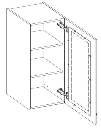 Kuchyňská závěsná skříňka Scandi 40 GS-90 1F skříňka odolná vůči páře vysoké teplotě a rozlité tekutině