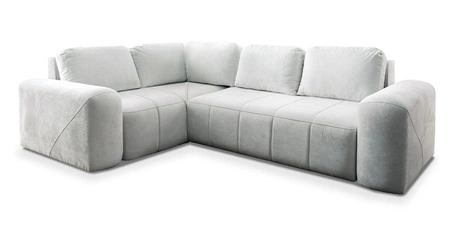 Rohová sedací souprava s funkcí spaní Bovec II šedá komfortní rohová sedací souprava se stylovým charakterem kontejneru na lůžkoviny