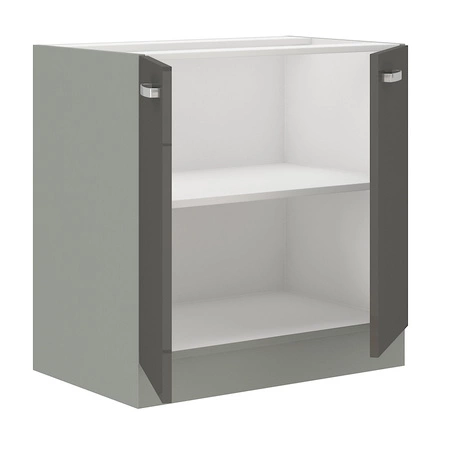 Sestava rohového kuchyňského nábytku Šedá 260x270 cm lesklá čela styl skříněk bude ladit s interiérem každé kuchyně