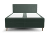 Kontinentální postel Totti 140x200 zelená stylová postel s úložným prostorem trojrozměrná tkanina s výraznými pruhy