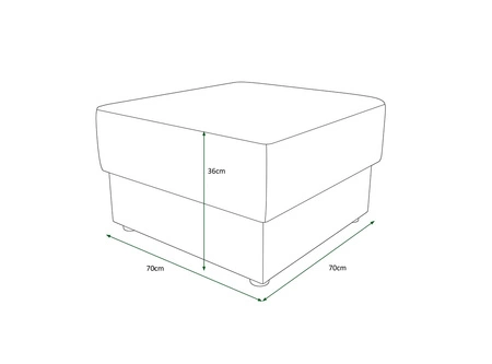 Fogu zelený stylový designový puf ideální pro doplnění vašeho interiéru měkká manšestrová tkanina s výraznými pruhy