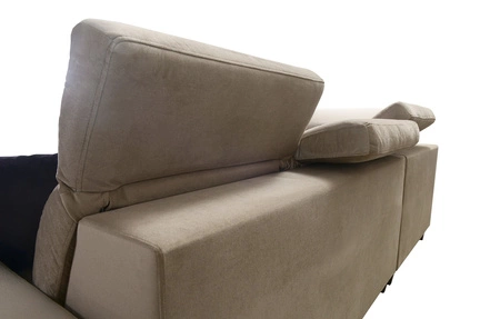 Kelly Sleek II rohová pohovka s funkcí spaní grafitová levá elegantní rohová pohovka do obývacího pokoje z odolné tkané látky