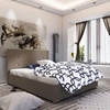 Čalouněná postel Reus 140x200 tmavě béžová s čelem v moderním stylu ideální do ložnice