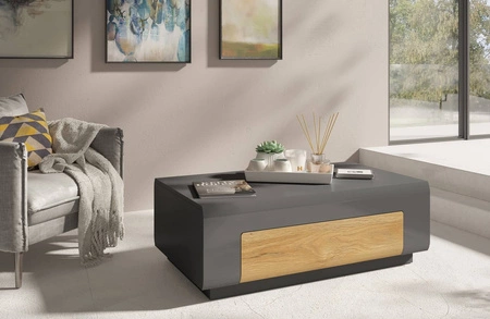 Obývací sestava Toledo antracit / dub vnuk ideální do obývacího pokoje nebo obývací stěny s komodou a konferenčním stolkem