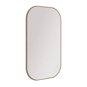 Závěsné zrcadlo Ovalio 68 cm dub cremona funkční doplněk k toaletnímu stolku a šatní skříni zrcadlo neobvyklého tvaru