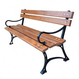 Zahradní lavice 150 cm FIEM-02-LKZP-150 královská litina s opěradlem z lakované olše