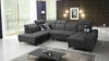 Rohová sedací souprava s funkcí spaní Buffalo VI grafitová pravá strana Funkční a stylová rohová sedací souprava s kontejnery na lůžkoviny
