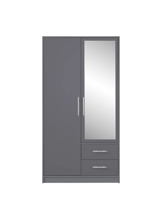 Zrcadlová skříňka Caspe 100 cm antracitový moderní design povrchová úprava ABS a hliníkové úchyty