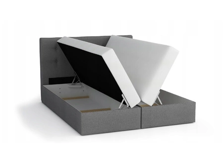 Kontinentální postel Flint 180x200 béžová v moderním skandinávském stylu s prošívaným čelem