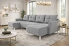 Rohová sedací souprava s funkcí spaní Felicie U světle šedá stylová a elegantní rohová sedací souprava, která se hodí do skandinávského stylu