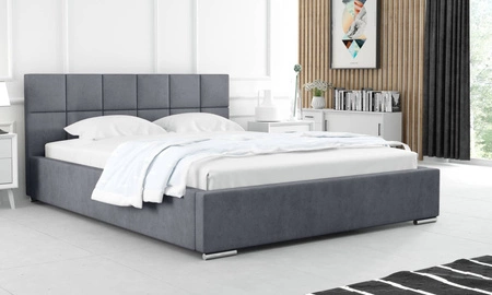 Čalouněná postel Costa 180x200 šedá stylová postel s úložným prostorem na lůžkoviny pohodlný podhlavník zaujme svým elegantním designem