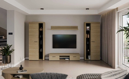 Nástěnná skříňka Rene XL olejovaný dub ideální nástěnná skříňka pro milovníky moderního uspořádání s elegantním charakterem